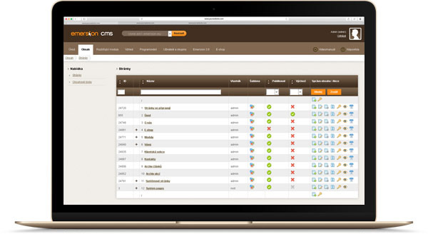 Redakční systém Emersion CMS